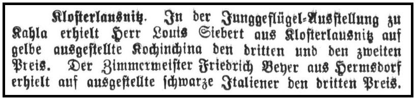 1899-11-08 Kl Gefluegelausstellung Sieger